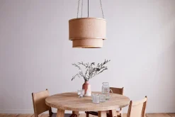 Darat Mango Wood & Jute Pendant - Natural