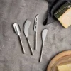 Darsa Cheese Knife Set - Brushed Silver (Set of 4)