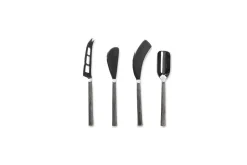 Darsa Cheese Knife Set - Brushed Silver (Set of 4)