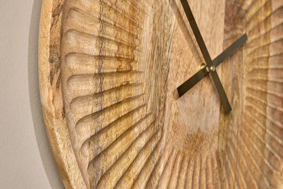 Deevena Mango Wood Clock