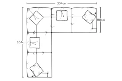 Deni Large Corner Sofa