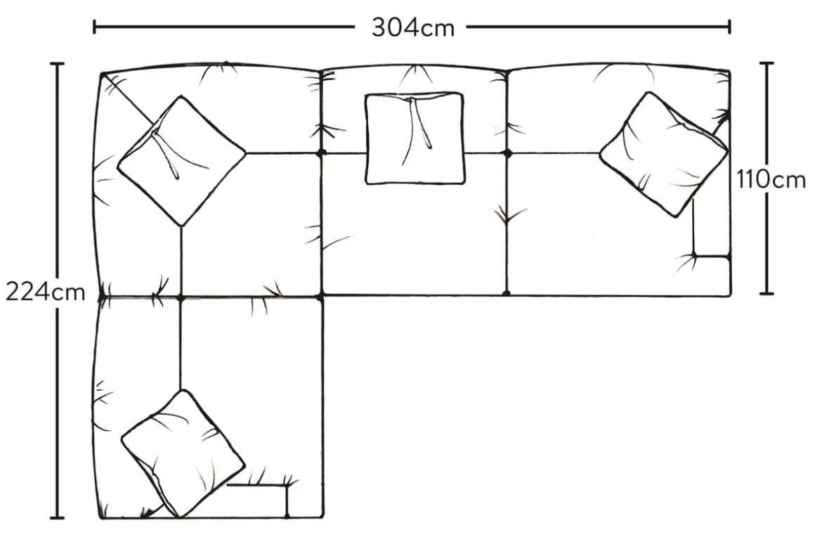 Deni Large Left Hand Corner Sofa