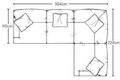 Deni Large Right Hand Corner Sofa