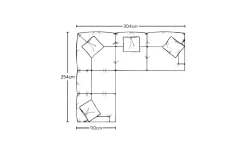 Deni Super Grand Left Hand Corner Sofa