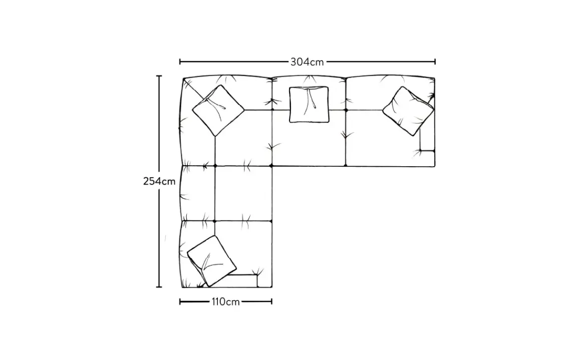 Deni Super Grand Left Hand Corner Sofa