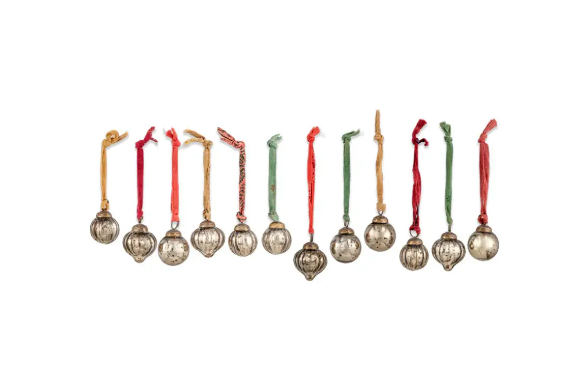 Dew Drop Baubles - Antique Gold - (Set of 12)