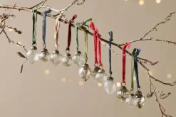 Dew Drop Baubles - Silver & Clear - (Set of 12)