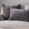 Dhara Velvet Cushion Cover - Charcoal