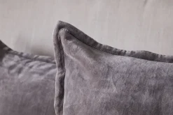 Dhara Velvet Cushion Cover - Charcoal