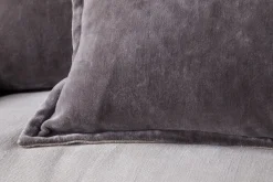 Dhara Velvet Cushion Cover - Charcoal