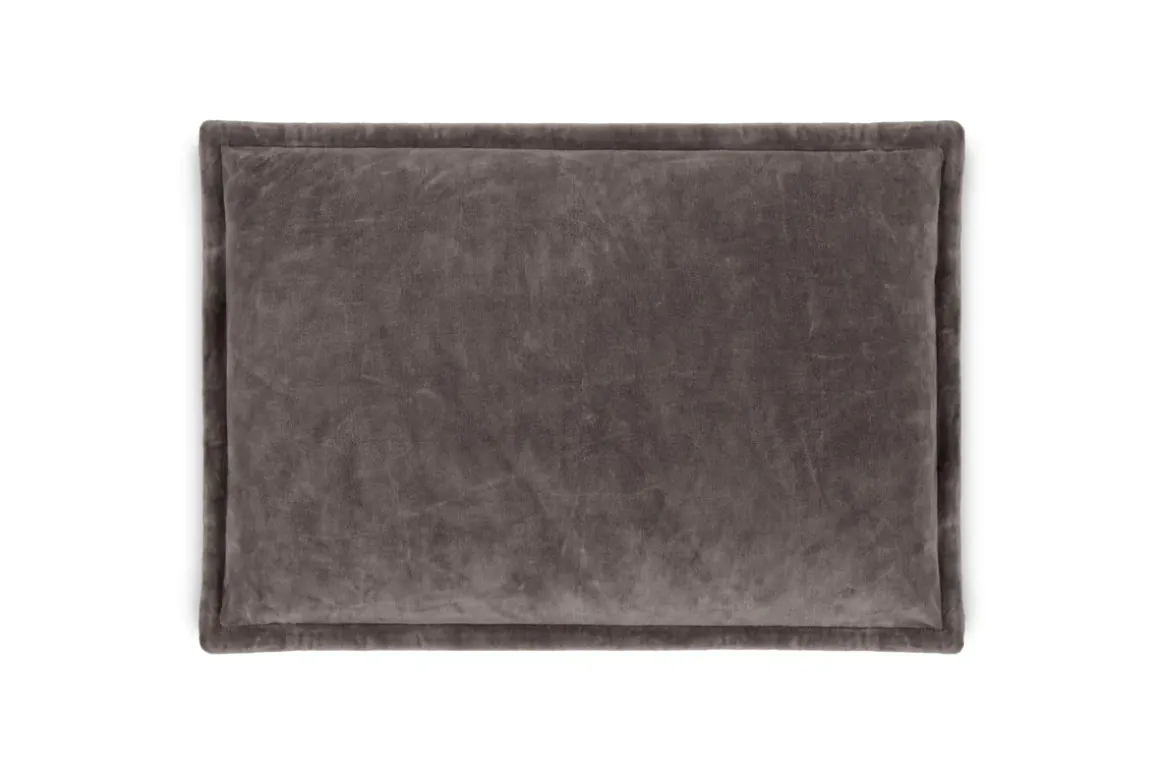 Dhara Velvet Cushion Cover - Charcoal