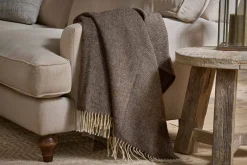 Dilli Wool Throw - Dark Brown
