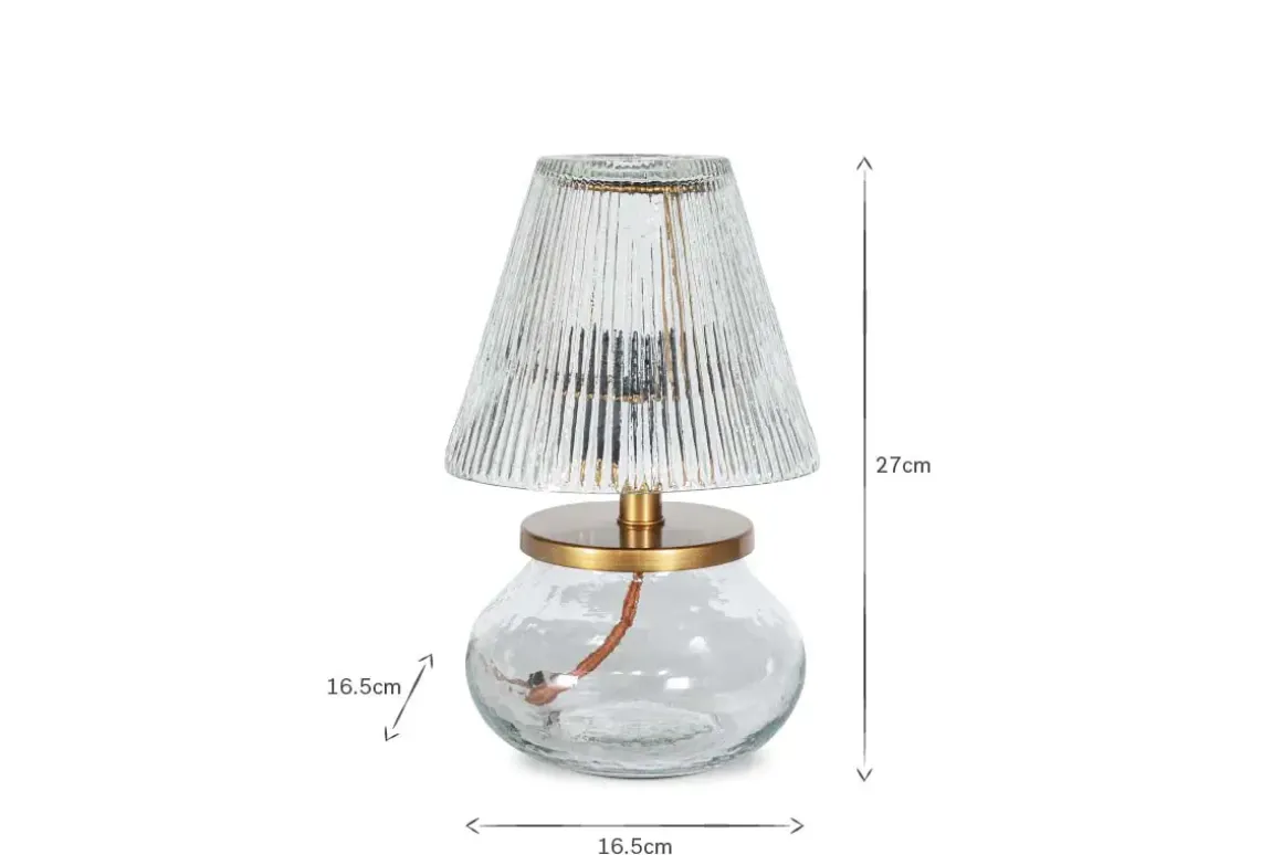 Dimalai Recycled Glass Table Lamp - Clear