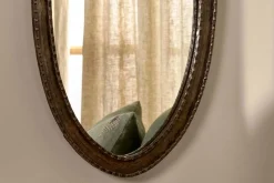 Drishti Oval Iron Mirror - Antique Black - Small