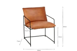 Durium Leather Lounger - Aged Tan