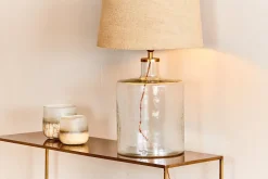 Edina Recycled Glass Table Lamp - Clear - Large