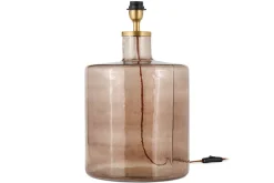 Edina Recycled Glass Table Lamp - Smoke Brown - Large