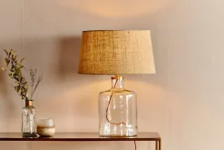 Edina Recycled Glass Table Lamp - Clear - Small