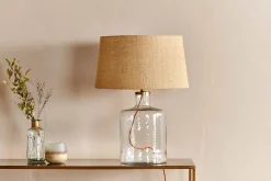 Edina Recycled Glass Table Lamp - Clear - Small