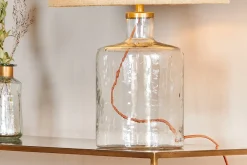 Edina Recycled Glass Table Lamp - Clear - Small