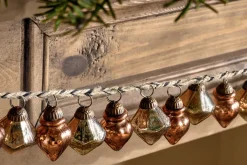 Ekiti Bauble Garland - Antique Gold & Rust