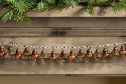 Ekiti Bauble Garland - Antique Gold & Rust