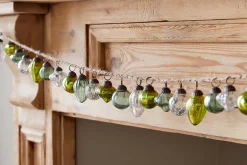 Ekiti Bauble Garland - Mixed Green & Clear
