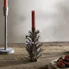 Elagalu Pine Cone Candle Holder - Zinc