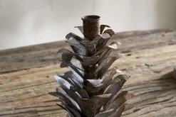 Elagalu Pine Cone Candle Holder - Zinc