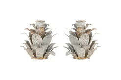 Elagalu Pine Cone Candle Holders - Zinc (Set of 2)