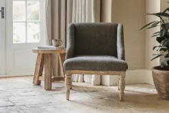 Elbu Deconstructed Jacquard Weave Armchair - Charcoal