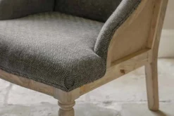 Elbu Deconstructed Jacquard Weave Armchair - Charcoal