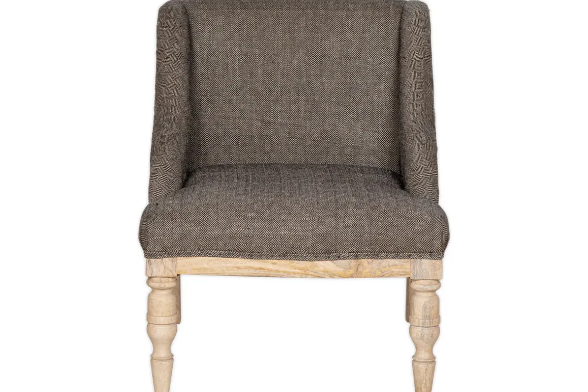Elbu Deconstructed Jacquard Weave Armchair - Charcoal