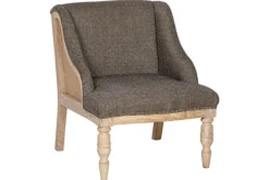 Elbu Deconstructed Jacquard Weave Armchair - Charcoal