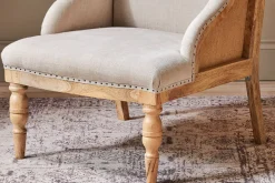 Elbu Deconstructed Linen Armchair - Stone