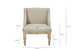 Elbu Deconstructed Linen Armchair - Stone