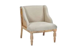 Elbu Deconstructed Linen Armchair - Stone