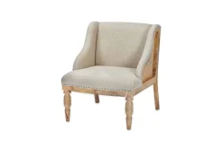 Elbu Deconstructed Linen Armchair - Stone