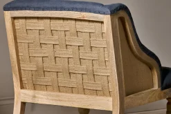 Elbu Deconstructed Linen Armchair - Charcoal