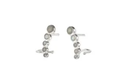 Elina Labradorite Ear Climber - Silver