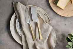 Ena Cheese Knife Set - Brushed Gold (Set of 2)