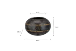 Endo Reclaimed Iron Globe Planter
