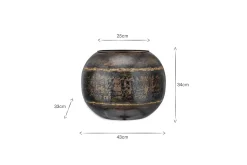 Endo Reclaimed Iron Globe Planter