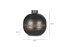 Endo Recycled Iron Vase - Black