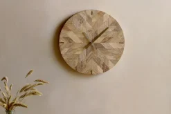 Enugu Mango Wood Clock - Natural