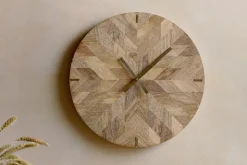 Enugu Mango Wood Clock - Natural
