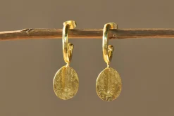 Esta Hoop Earrings - Gold  - One Size
