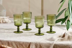 Fali Wine Glass - Olive - (Set of 4)