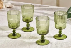 Fali Wine Glass - Olive - (Set of 4)