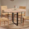 Fia Mango Wood Round Dining Table